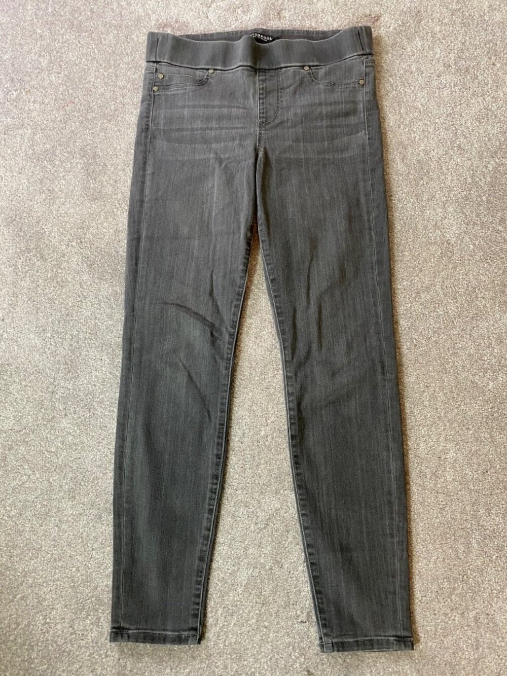 Liverpool Los Angeles Gray Pull-On Jeggings Stretch Skinny Jeans Size 6/28